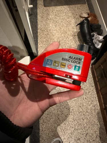 PVY Blocco Disco Lucchetto con Allarme 110 dB Rosso