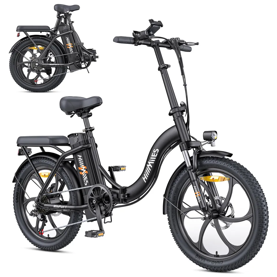 HillMiles MilePort 1 bici elettrica pieghevole nera 100 km