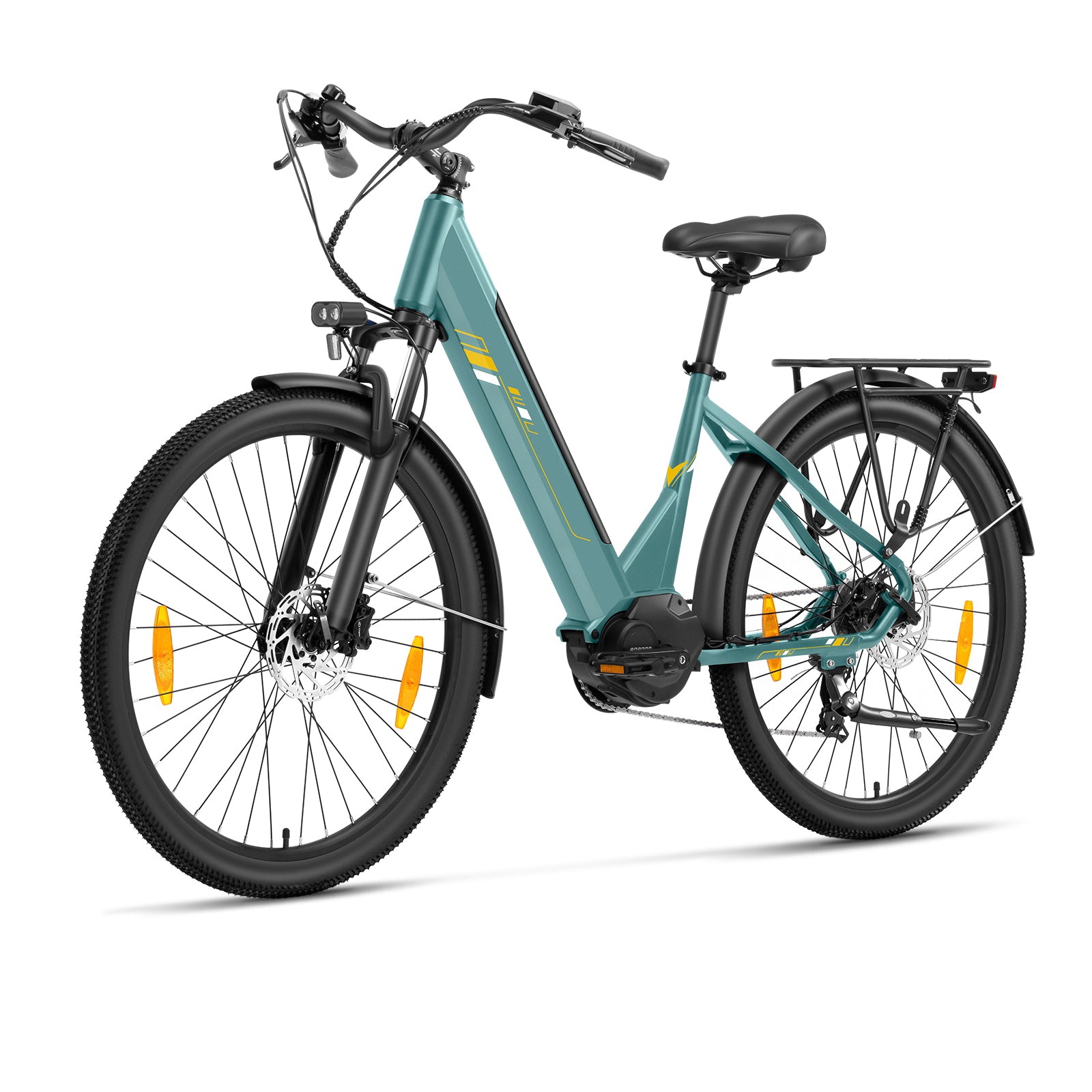Touroll Urbano 3 bici elettrica motore centrale Teal