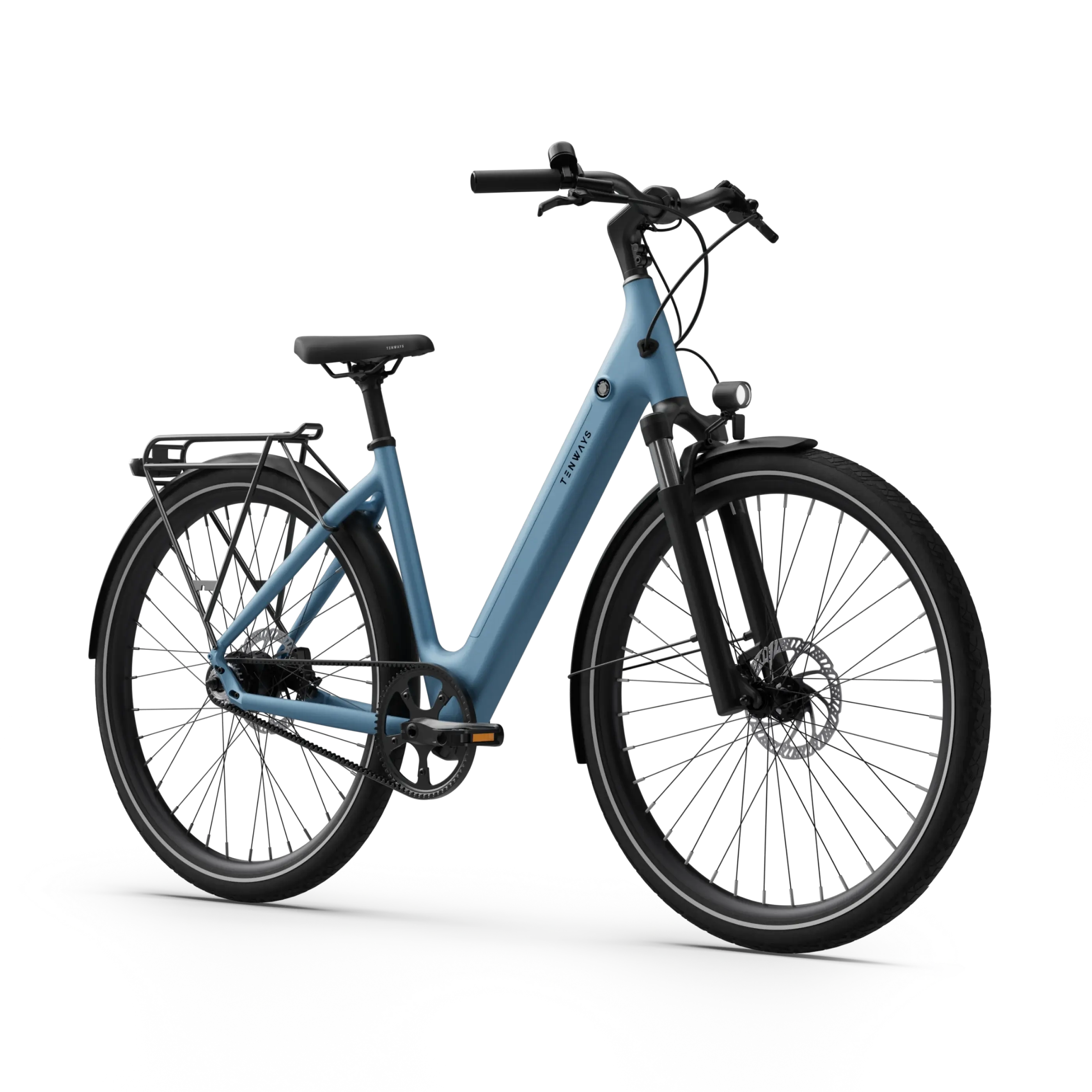 Tenways CGO800S bici elettrica cinghia Sky Blue