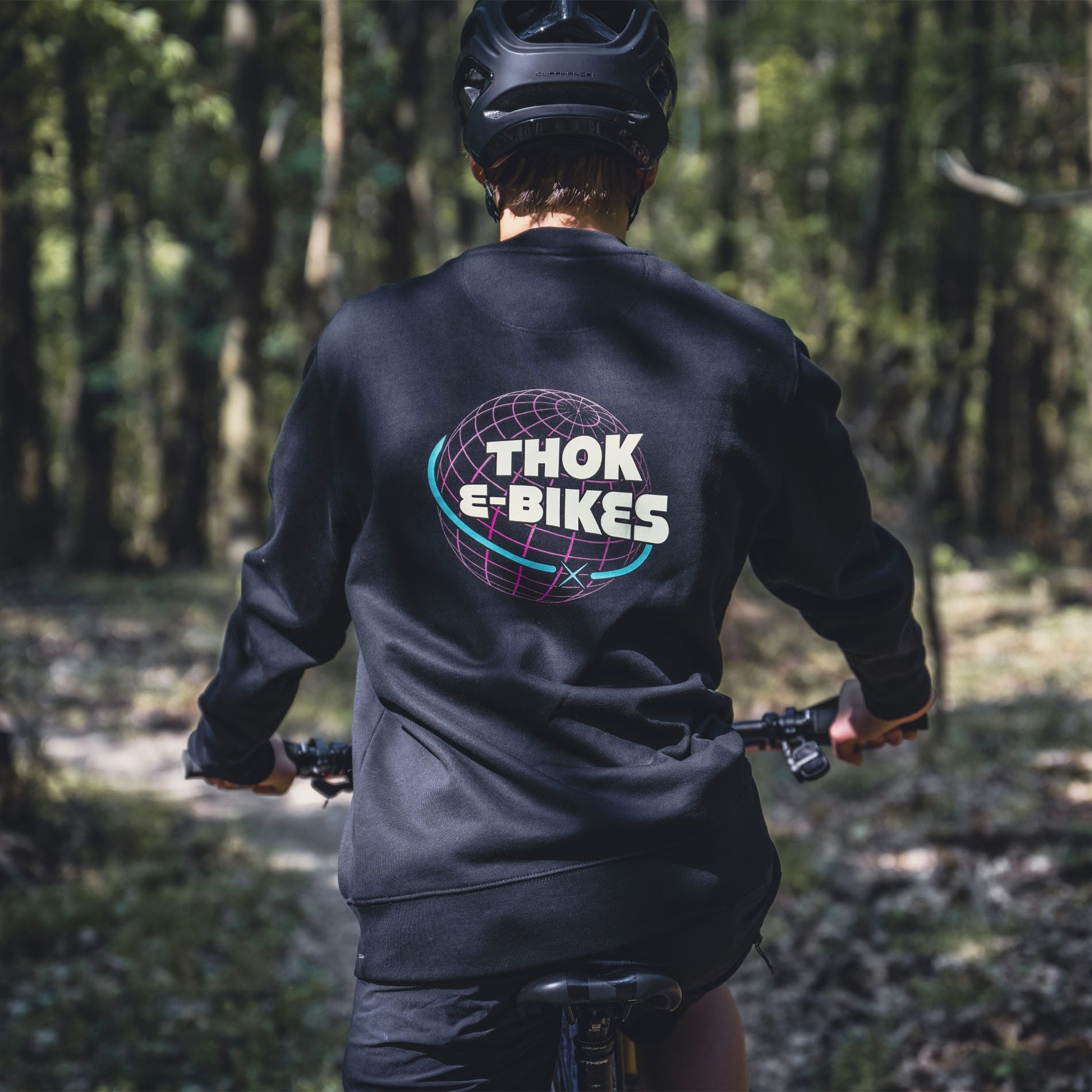 THOK 365 Black Felpa Girocollo Cotone Organico