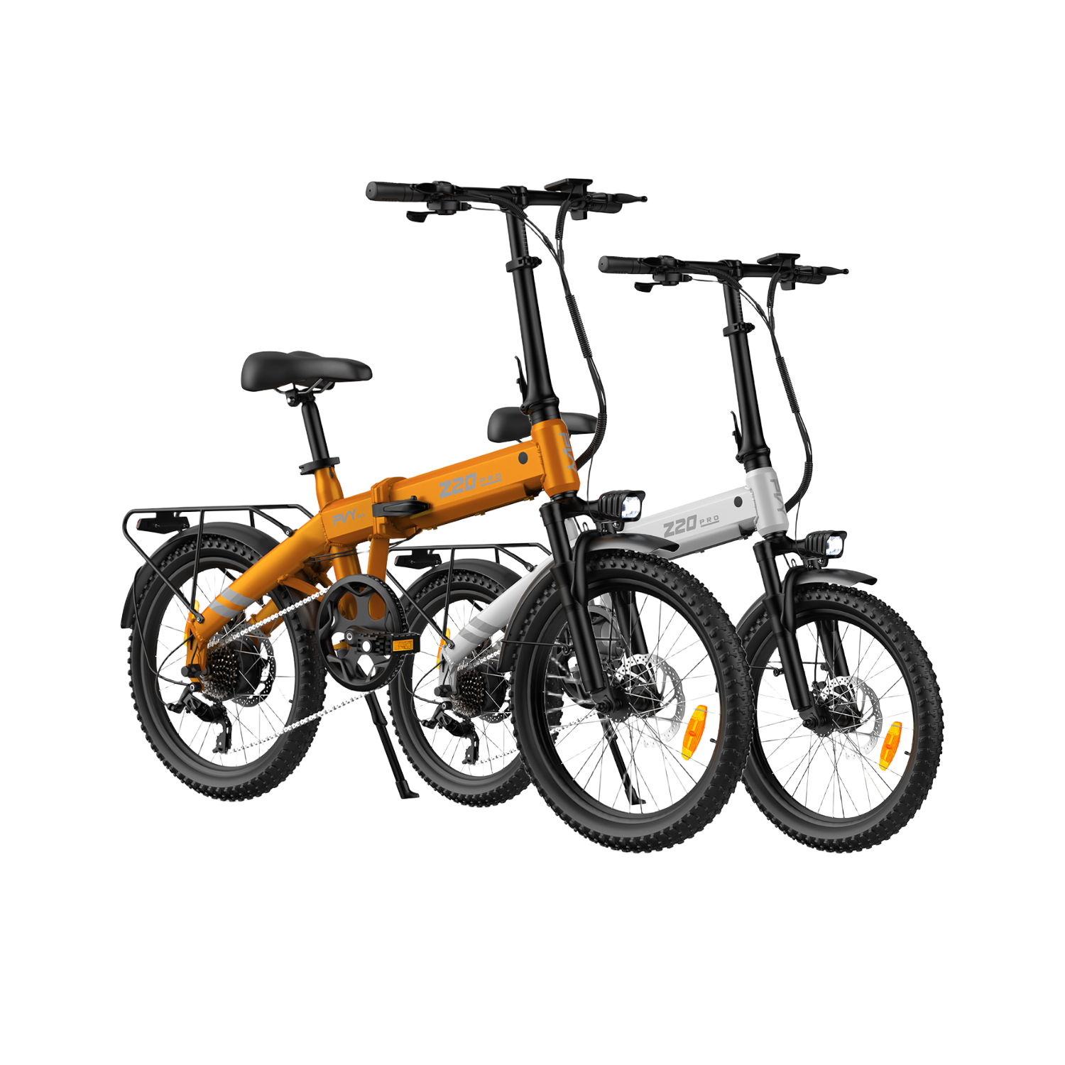 PVY Z20 PRO EVO bici elettrica pieghevole bianca 2 pezzi