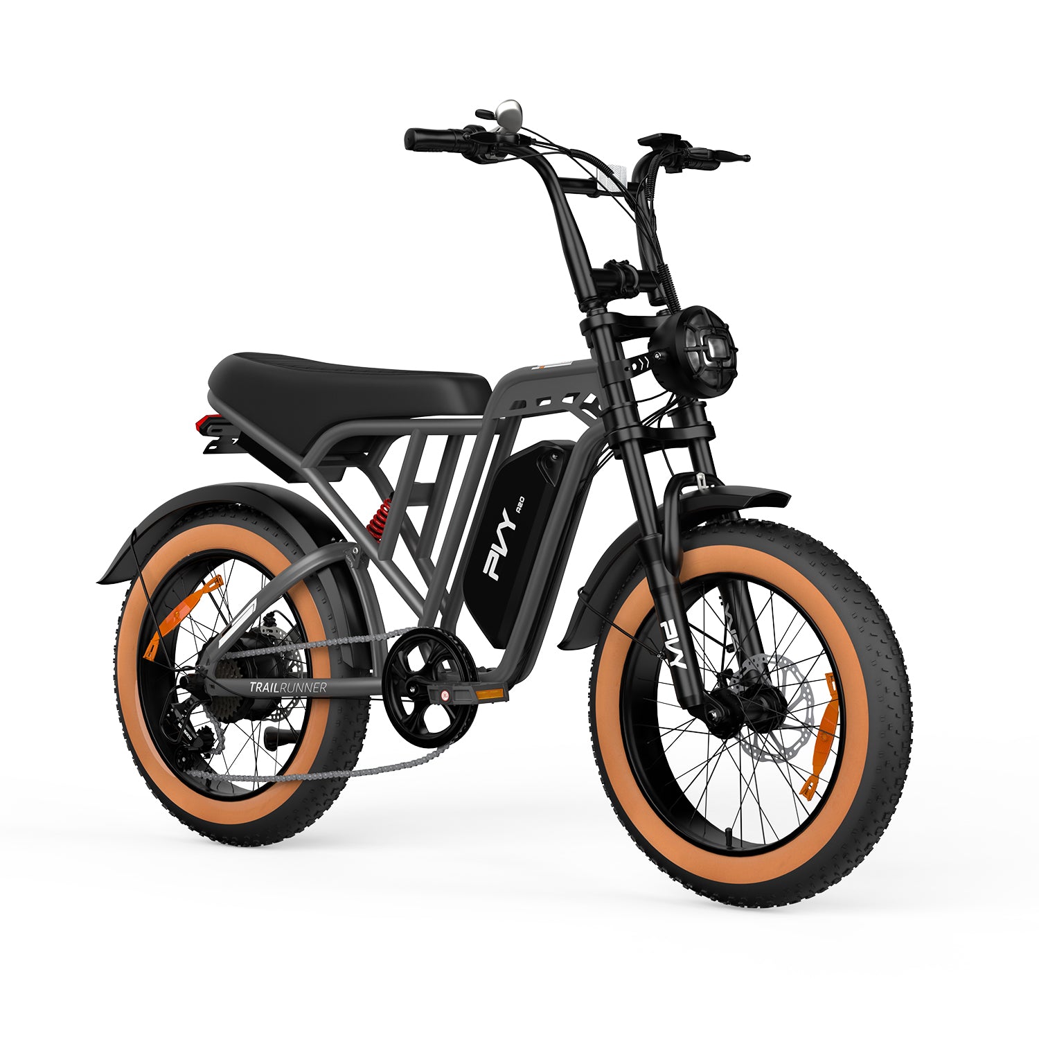 PVY A20 bici elettrica arancione uso città trail