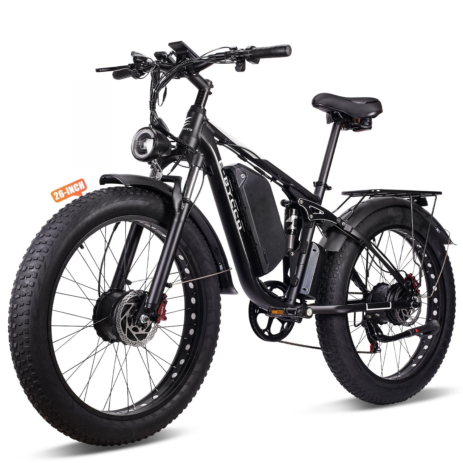 E-BYCCO EB7Pro bici elettrica 26" 52V 3000W nero bianco