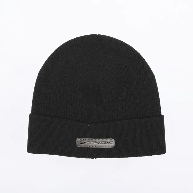 THOK Crew berretto nero taglia unica patch pelle
