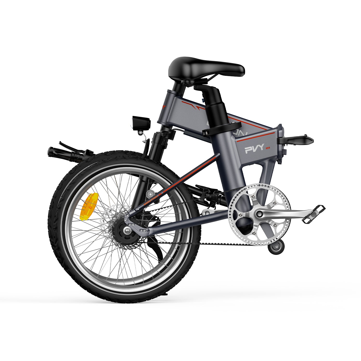 PVY Libon bici elettrica pieghevole doppia batteria grigio scuro