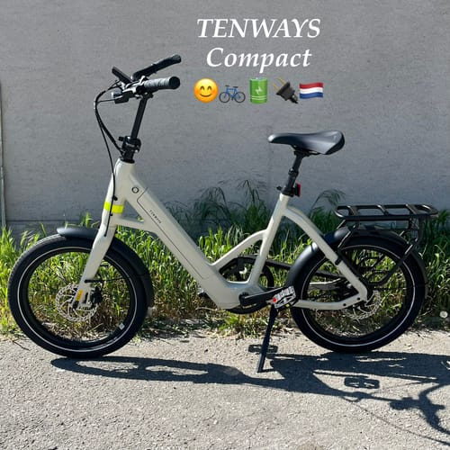 Tenways CGO Compact bici elettrica 500 Wh beige