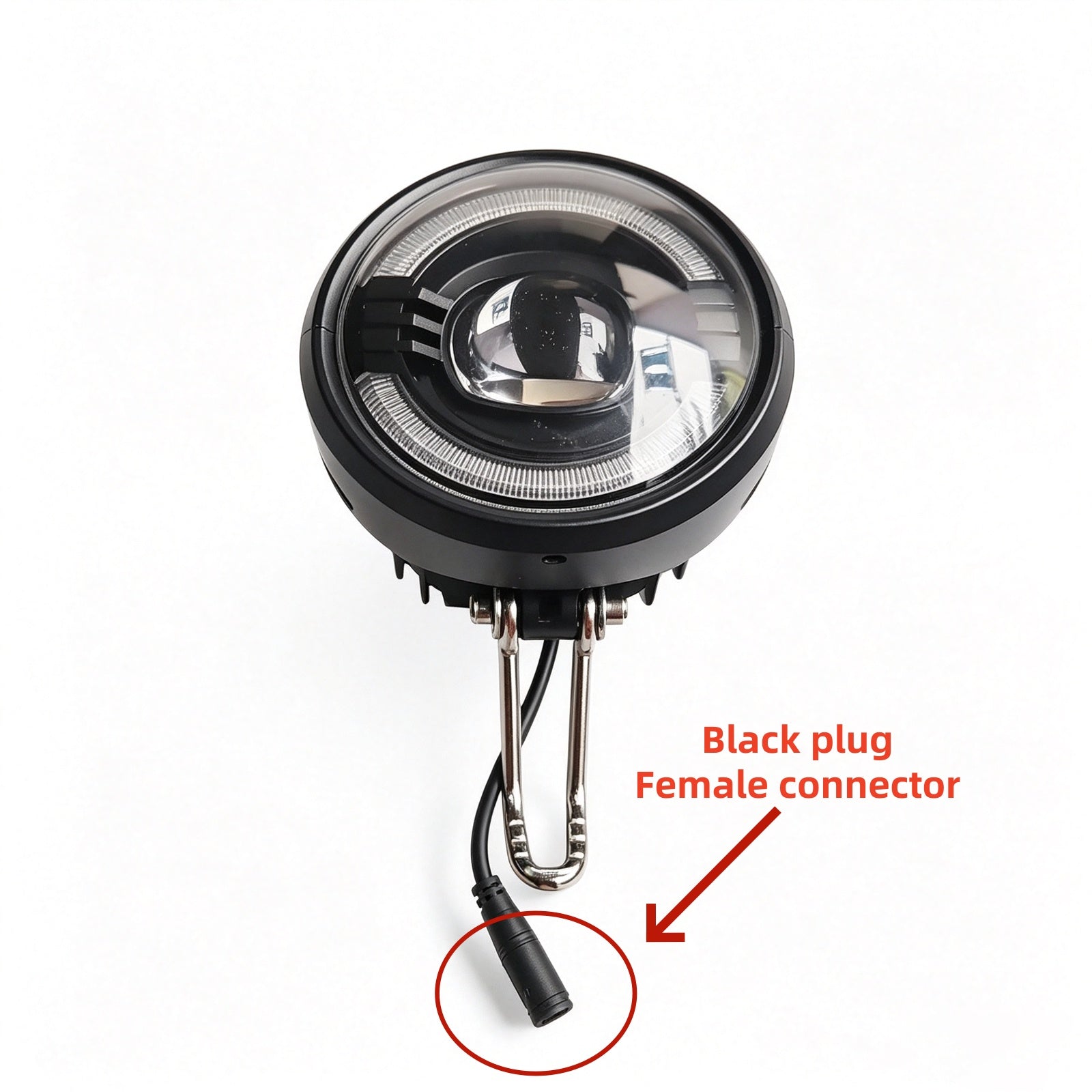 E-BYCCO Faro Anteriore Bici Elettrica Grande Nero