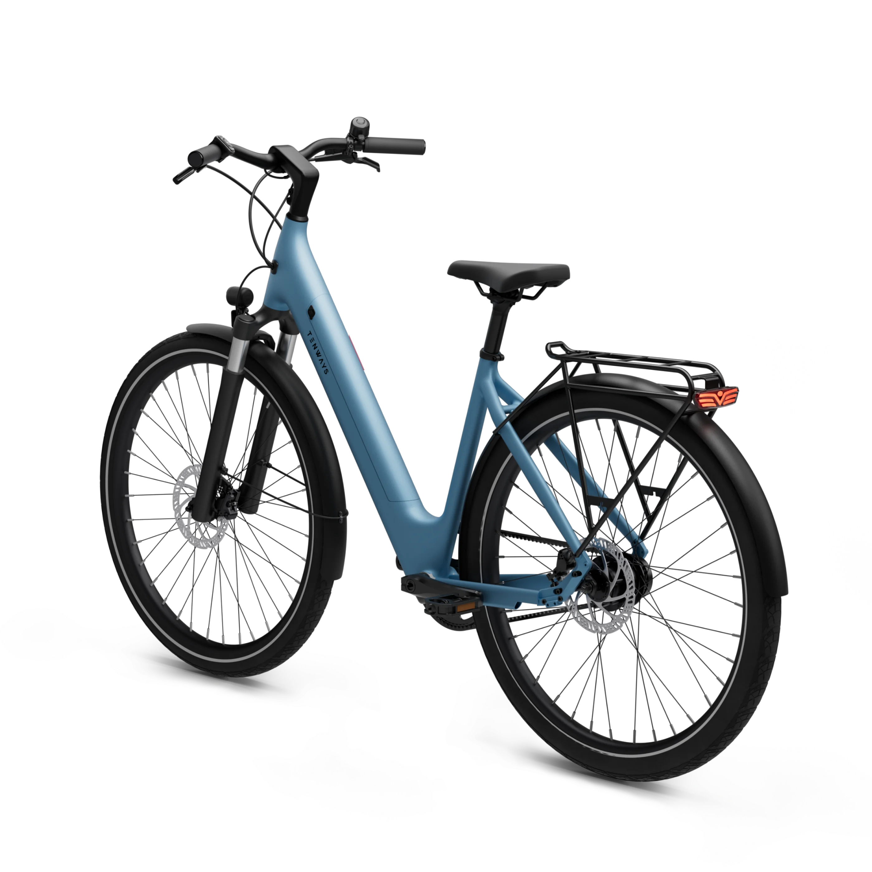 Tenways CGO800S bici elettrica cinghia Sky Blue