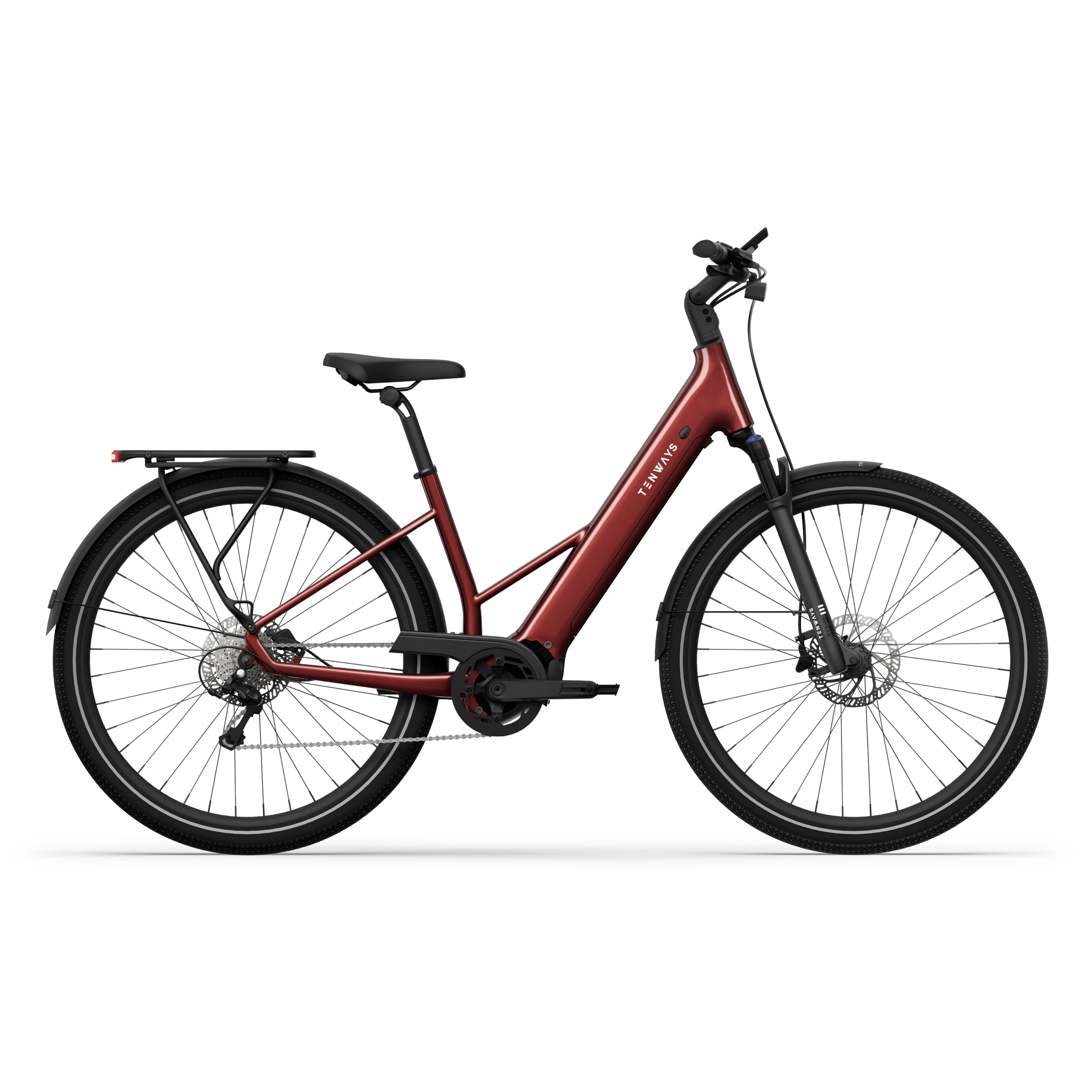 Tenways Ago Air bici elettrica cinghia Midnight Black
