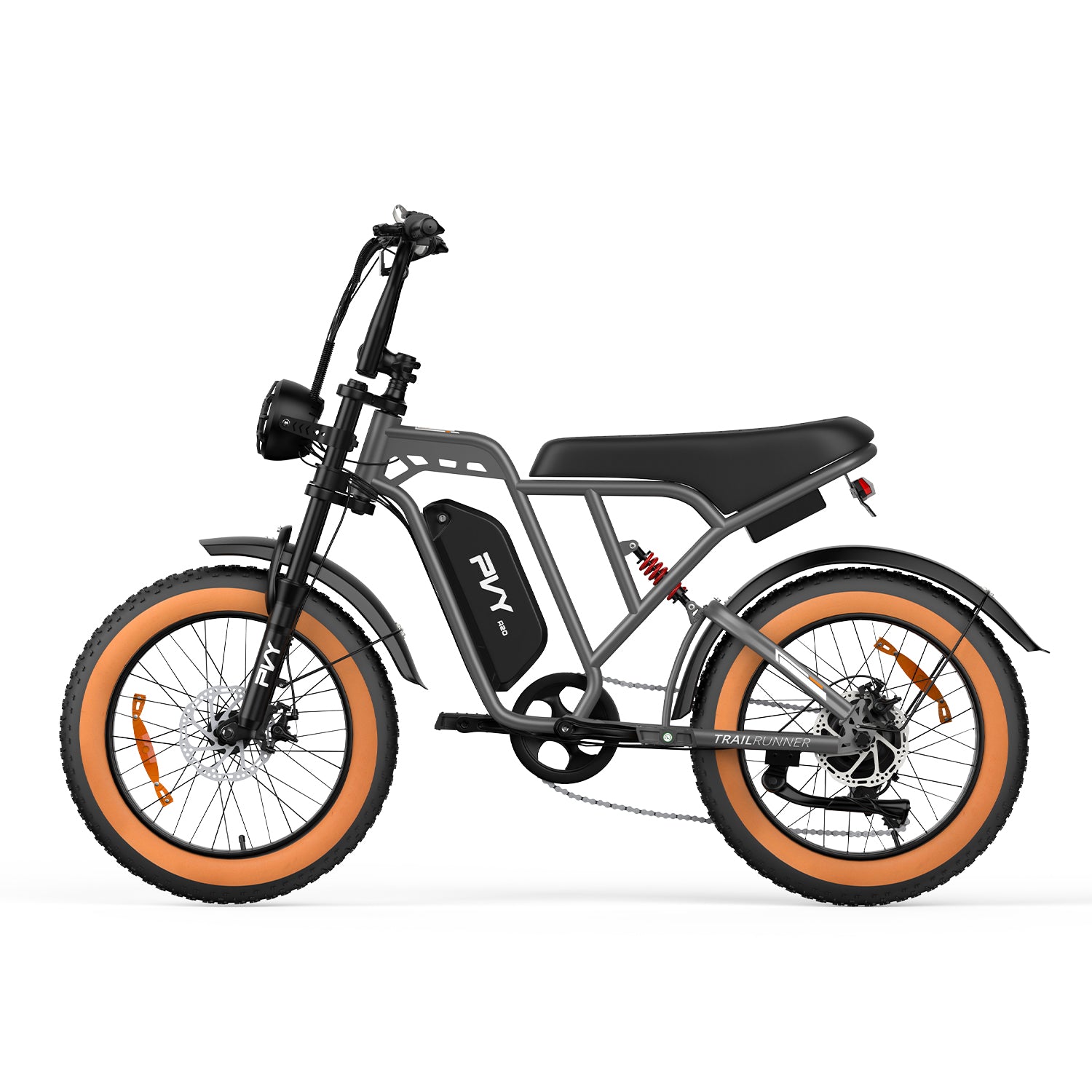 PVY A20 bici elettrica arancione uso città trail