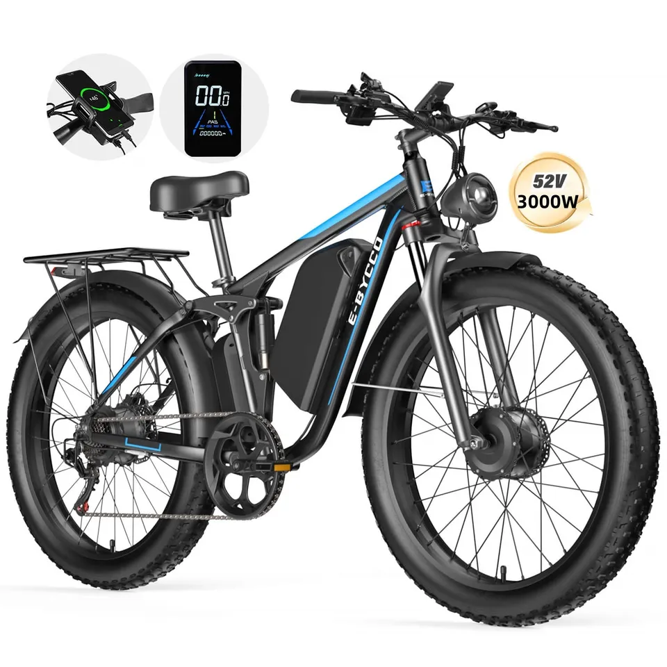 E-BYCCO EB7Pro Bici Elettrica 24" 6000W 32Ah Blu