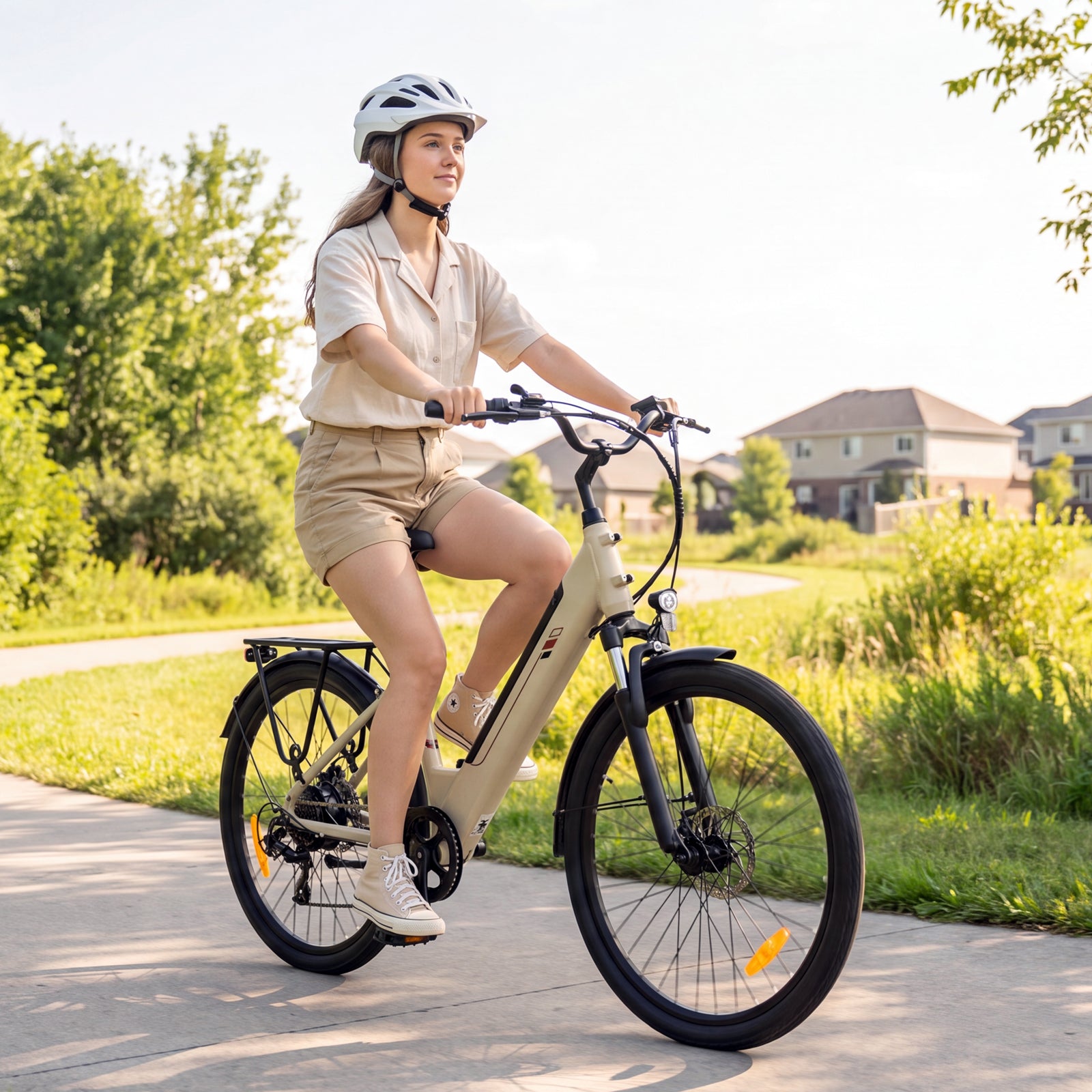 Touroll J2 ST bici elettrica città blu telaio basso