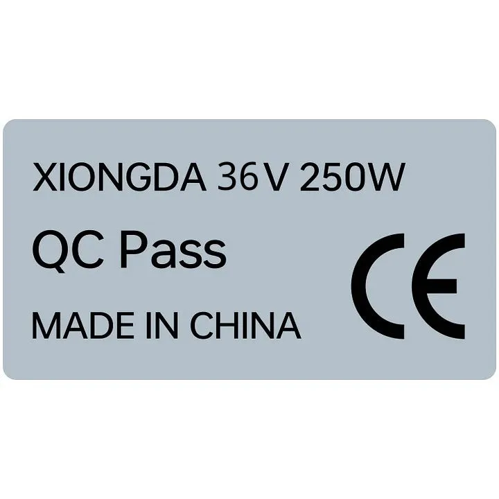 PVY etichetta CE motore 36V 250W impermeabile