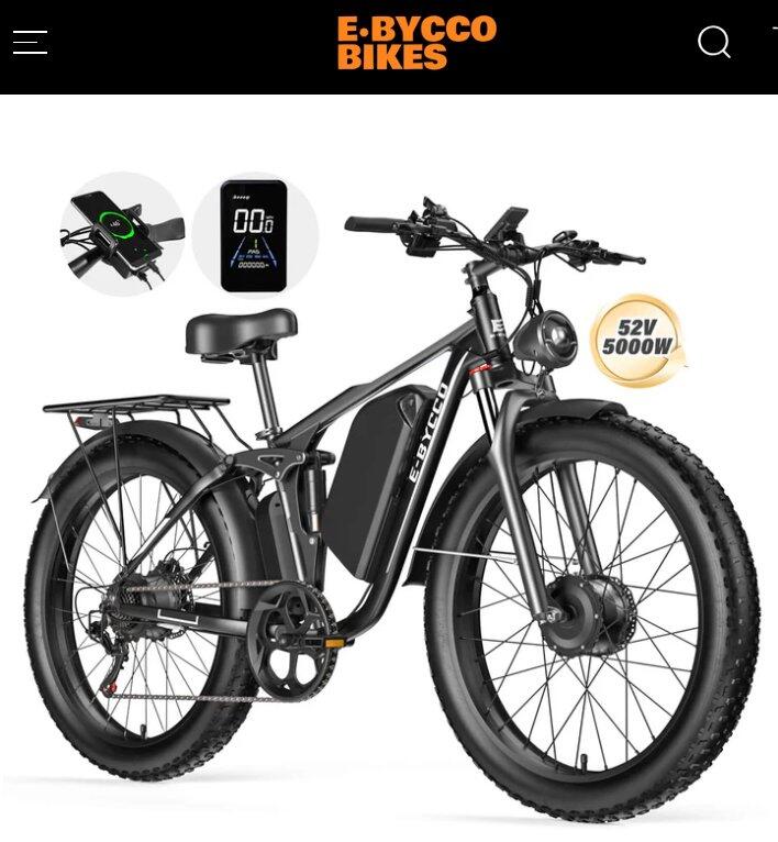 E-Bycco EB7PRO bici elettrica 24" 52V 32Ah