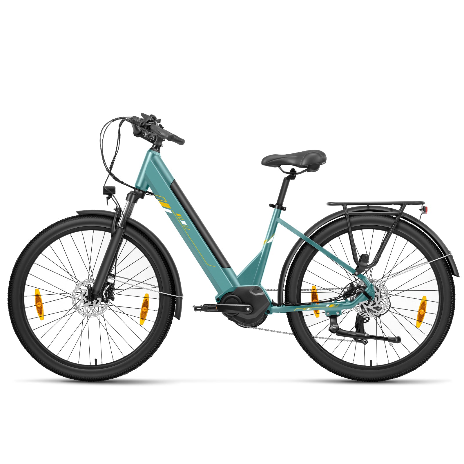 Touroll Urbano 3 bici elettrica motore centrale Teal