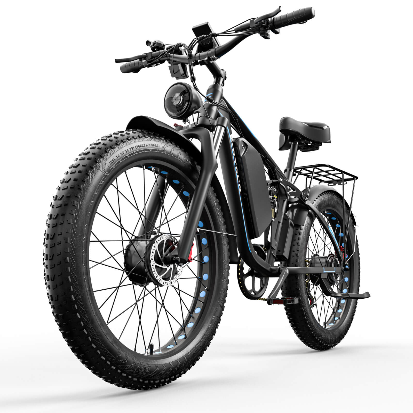 E-Bycco EB7Pro Peak 3000W bici elettrica blu 52V 23Ah