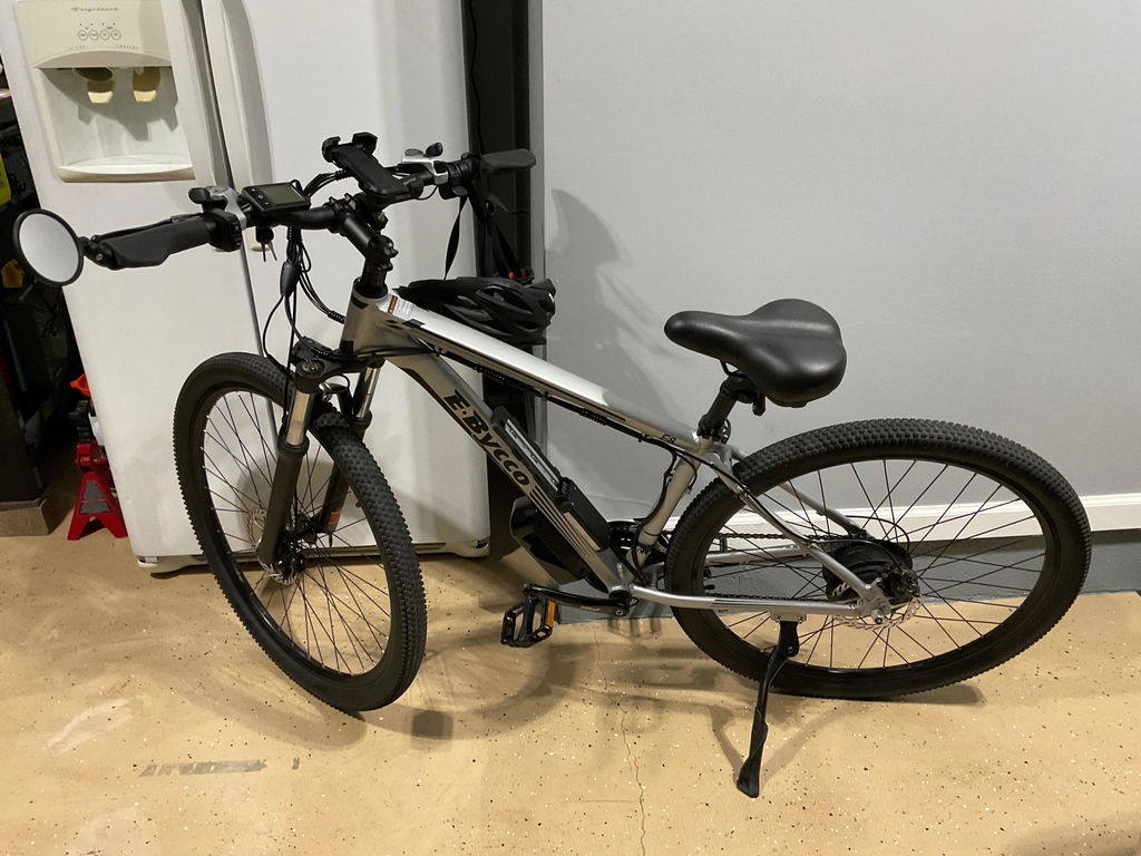 E-BYCCO E8 1000W bici elettrica 48V 17,5Ah nero/blu ricondizionata