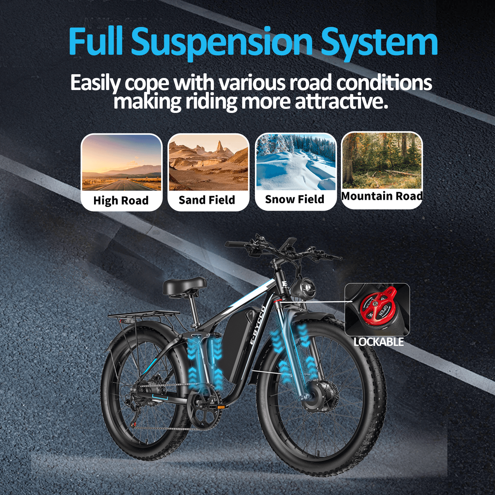 E-Bycco EB7PRO bici elettrica 24" 52V 32Ah