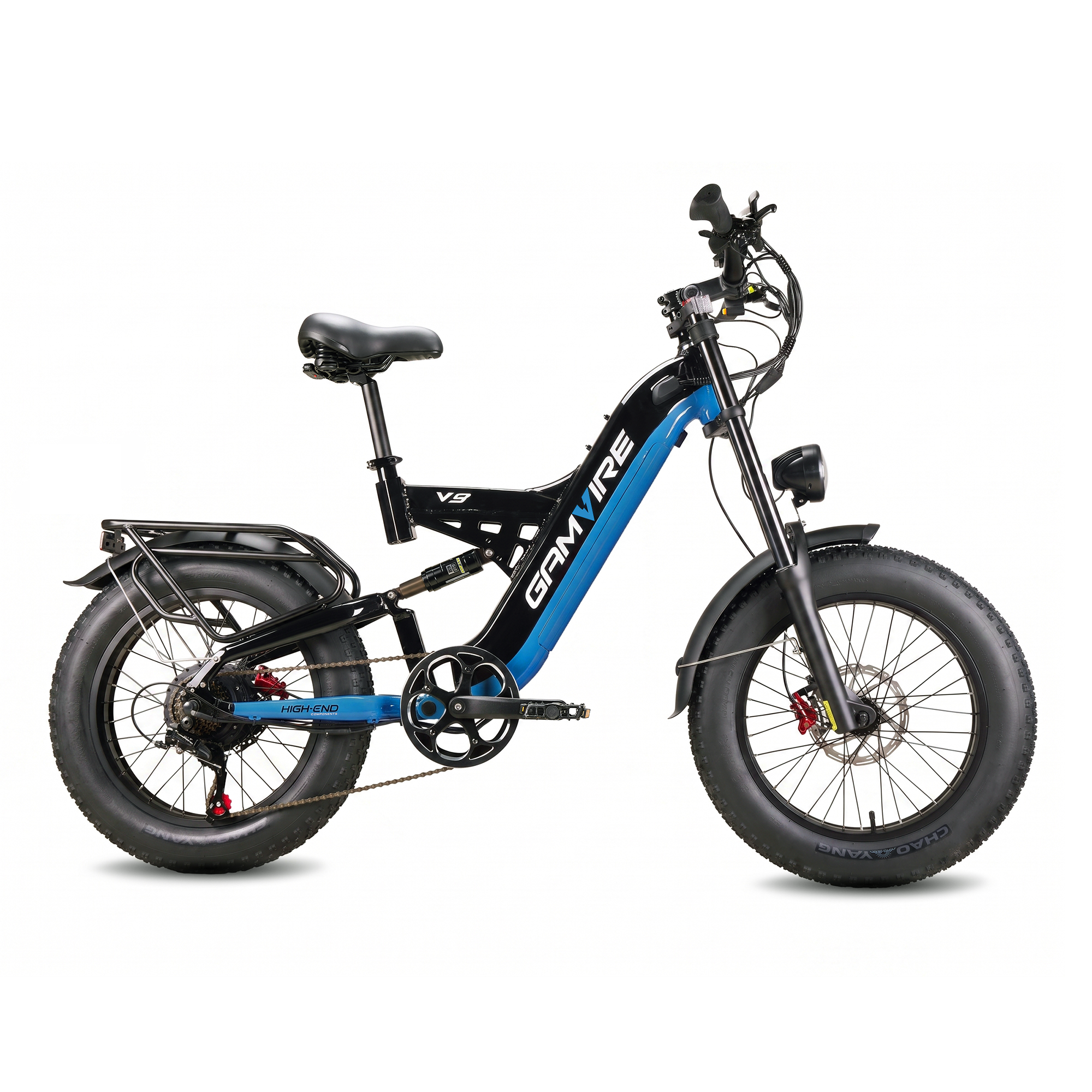 E-Bycco V9 Peak bici elettrica 20 1000W 48V 19,2Ah nero-bianco