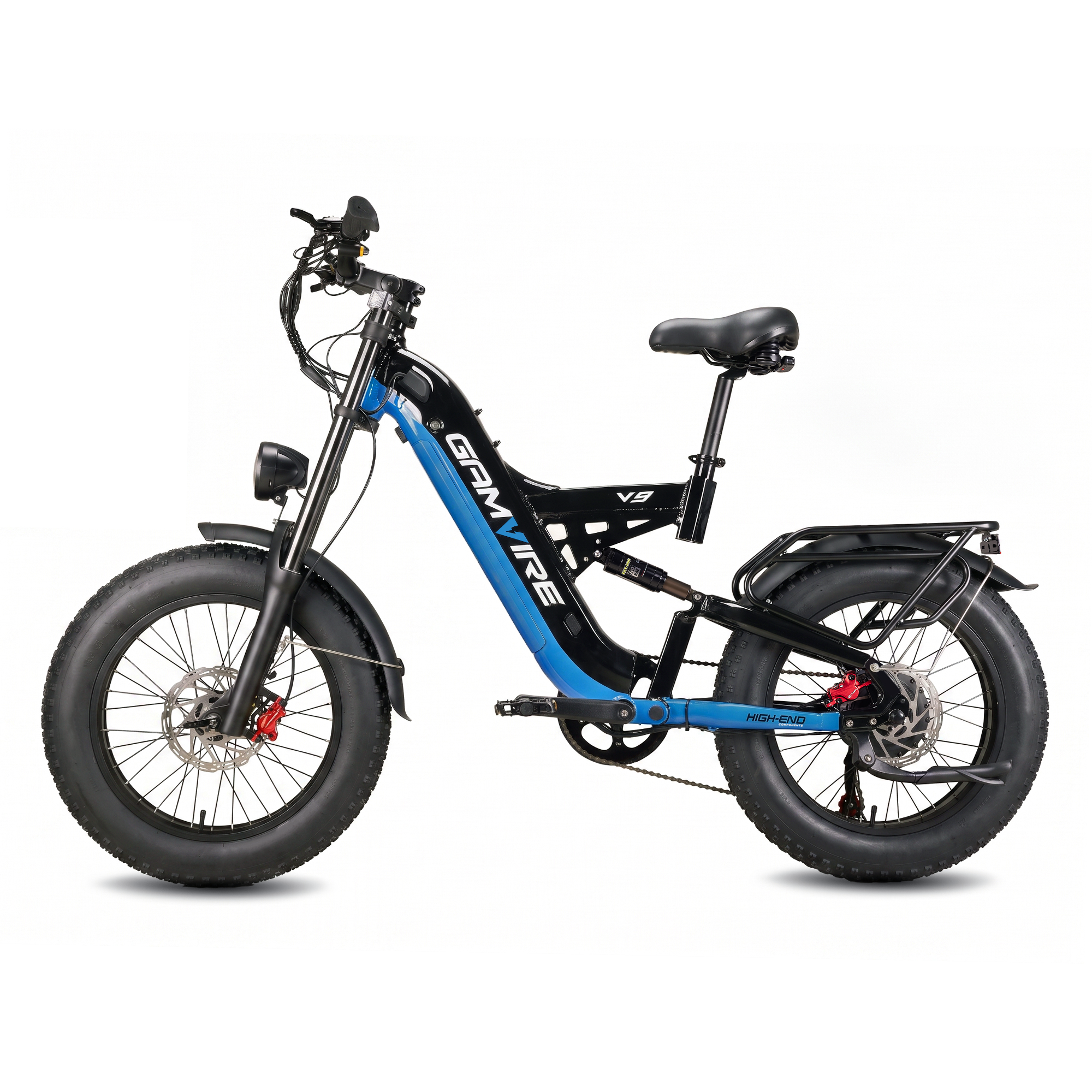 E-Bycco V9 Peak bici elettrica 20 1000W 48V 19,2Ah nero-bianco