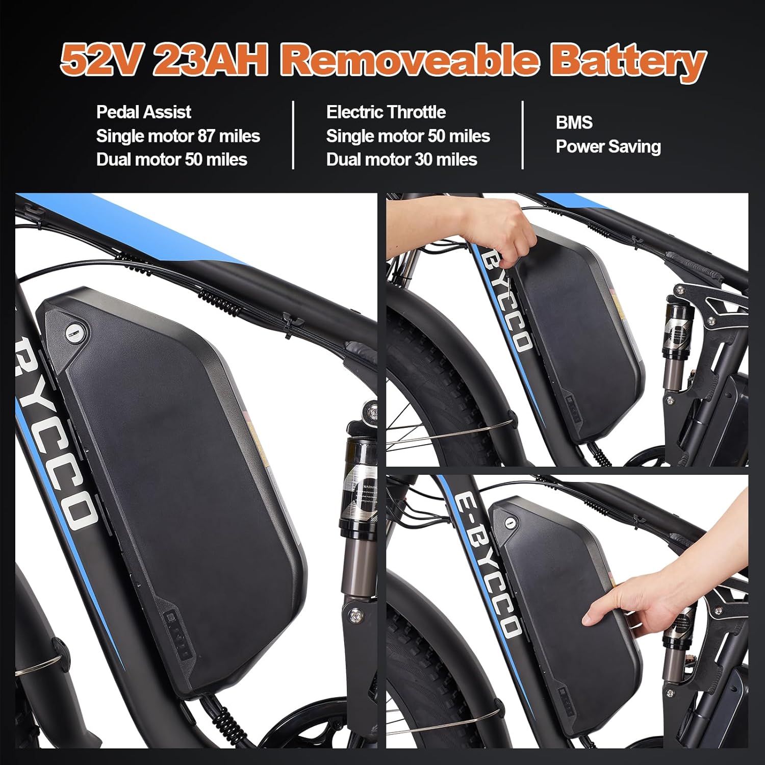 E-BYCCO Batteria Bici Elettrica 52V Ricambio Originale