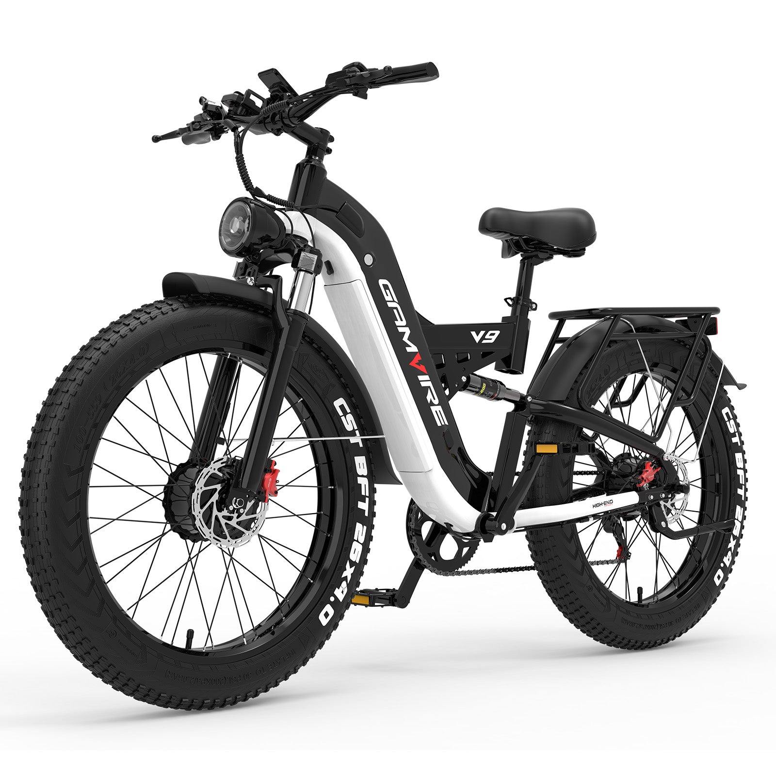 E-BYCCO V9 bici elettrica 26" nero/bianco 52V 30Ah