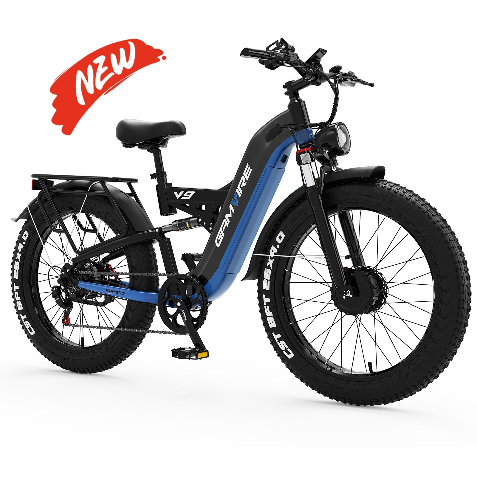 E-BYCCO V9 bici elettrica 26" nero/bianco 52V 30Ah