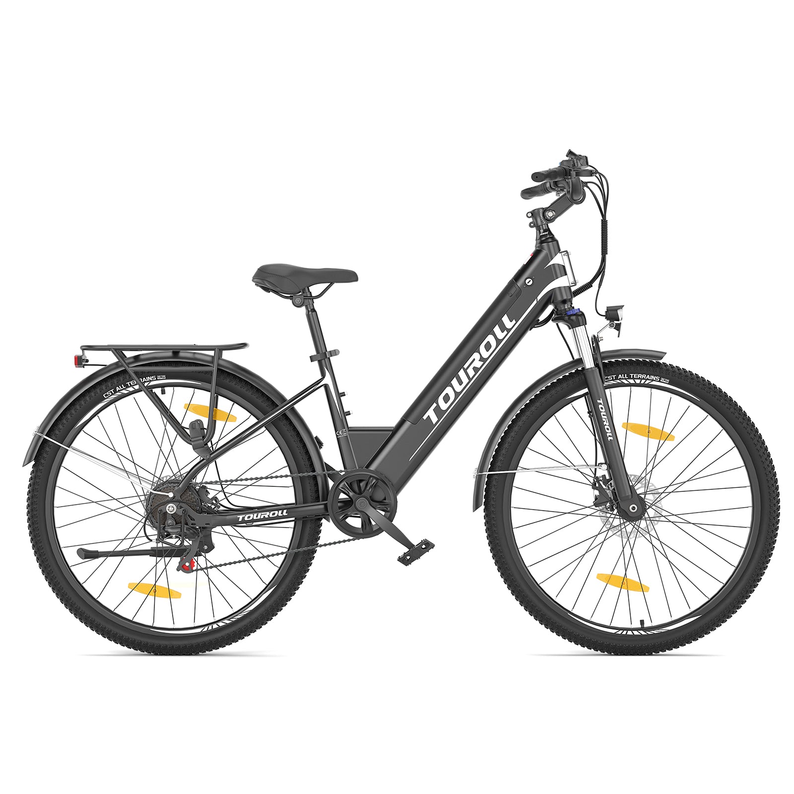 Touroll J1 ST bici elettrica trekking nera telaio basso
