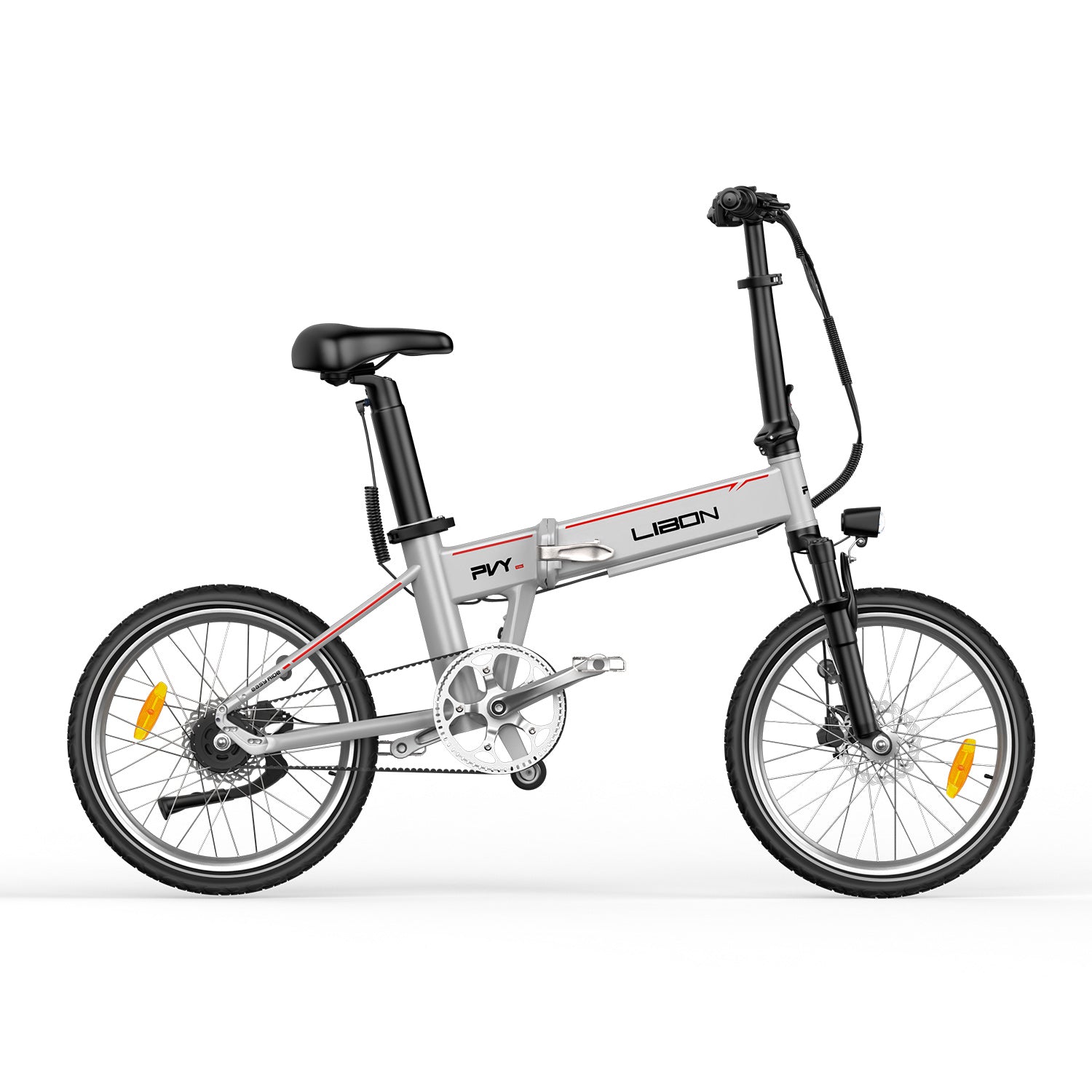 PVY Libon bici elettrica pieghevole doppia batteria grigio scuro