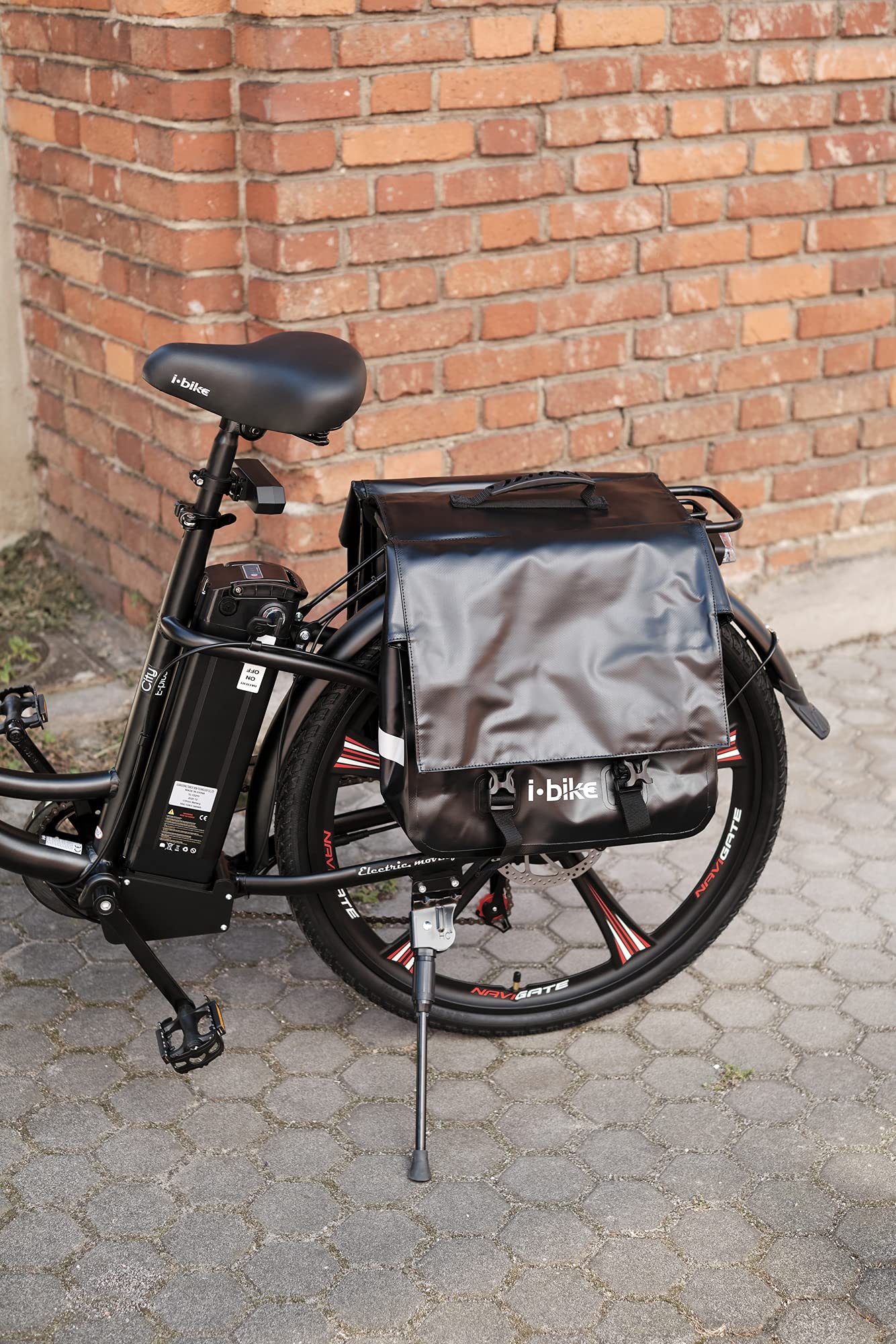 i-Bike CB-8120 borse bici waterproof nero 40 litri