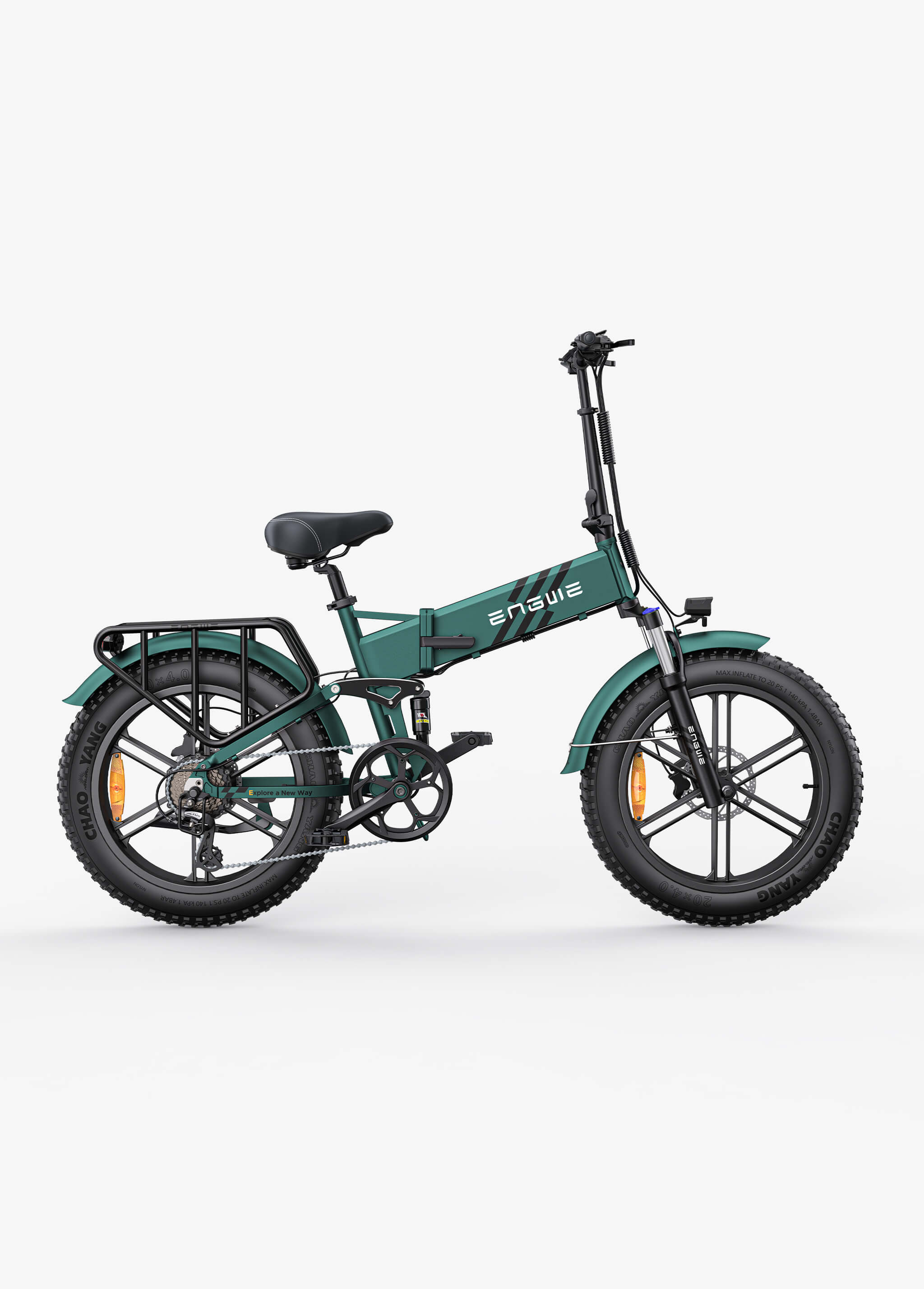 E-BYCCO Engine Pro 2.0 bici elettrica pieghevole verde 110 km