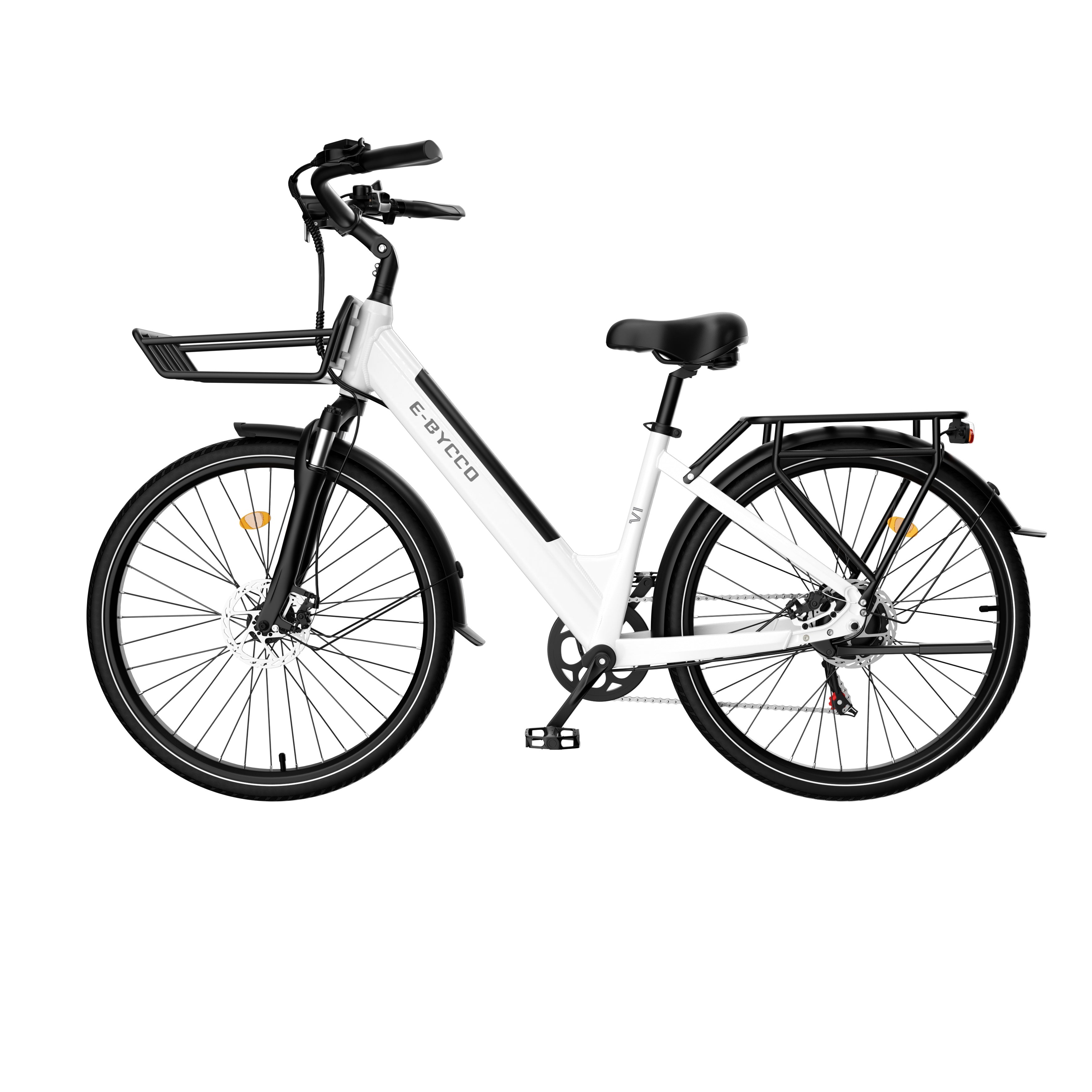 E-BYCCO V1 28 Bici Elettrica 350W Bianca